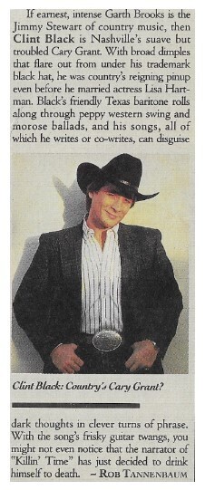 Black, Clint / 1992: Country&#39;s Cary Grant?