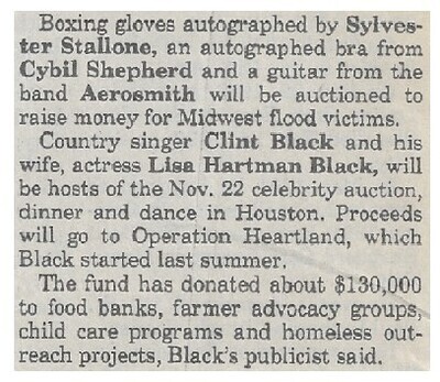 Black, Clint / Celebrity Auction - Houston, TX / 1993
