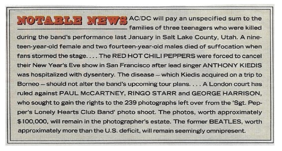 AC/DC / 1993: Notable News