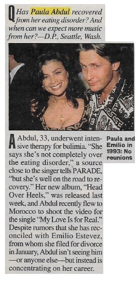 Abdul, Paula / 1995: Intensive Therapy for Bulimia