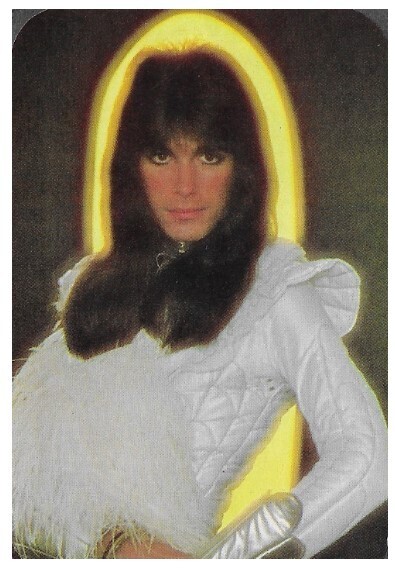 Angel / 1978: Punky Meadows-Standing-Hand on Hip-Black, Yellow Background