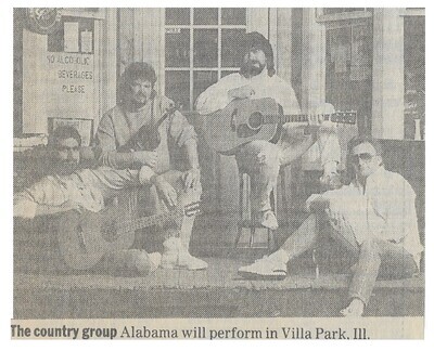 Alabama / 1993: Alabama Will Perform in Villa Park, IL