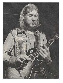 Allman Brothers Band / Duane Allman On Stage-Looking Down-Playing Guitar / 1971