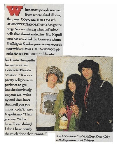Concrete Blonde / Johnette Napolitano with Jeffrey Trott and Andy Prieboy / 1992