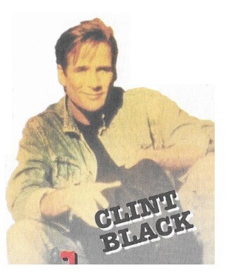 Black, Clint / Sitting-Holding Hat-Name in Corner