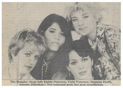 Bangles / Group Photo-Annette Zilinskas at Right / 1983