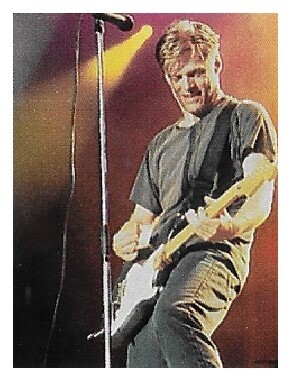 Adams, Bryan / On Stage - Strumming Guitar - Orange Background