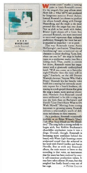 Ronstadt, Linda / 1993: Winter Light