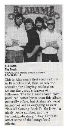 Alabama / 1986: The Touch