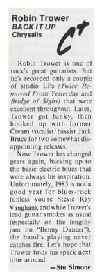 Trower, Robin / Back It Up / 1983
