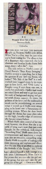 Hoffs, Susanna / 1991: When You're a Boy