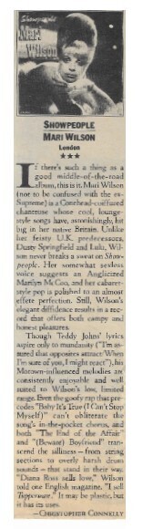 Wilson, Mari / 1983: Showpeople