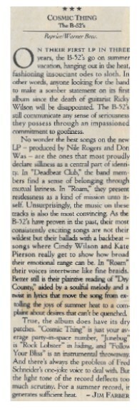 B-52&#39;s, The / 1989: Cosmic Thing