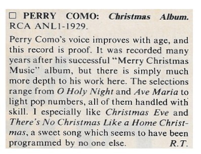 Como, Perry / 1980: Christmas Album