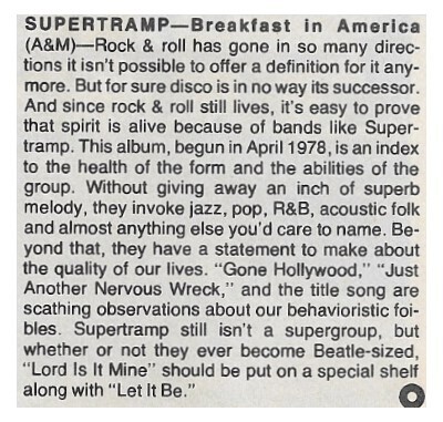 Supertramp / 1979: Breakfast In America