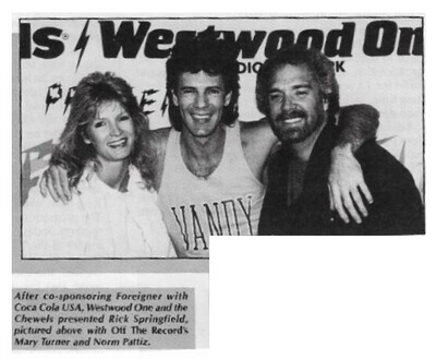 Springfield, Rick / With Mary Turner and Norm Pattiz / 1986