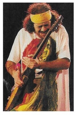 Santana / On Stage-Wearing Bob Marley Shirt-Yellow Headband / 1991