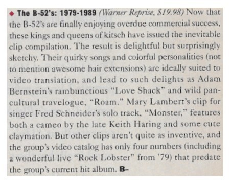 B-52&#39;s, The / 1989: The B-52&#39;s 1979-1989