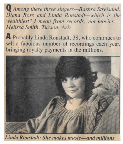 Ronstadt, Linda / She Makes Music - and Millions / 1984
