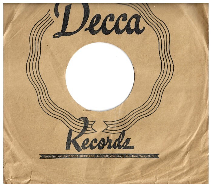 Decca Records / Manufactured by Decca Records, Inc. / Tan-Black
