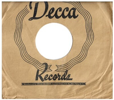 Decca Records / Manufactured by Decca Records, Inc. / Tan-Black