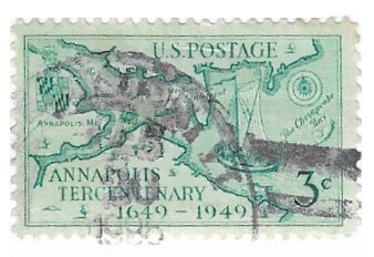 United States / 1949 / Annapolis Tercentenary / 3 Cents