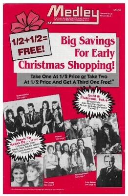 Medley / Big Savings For Early Christmas Shopping! / 1988