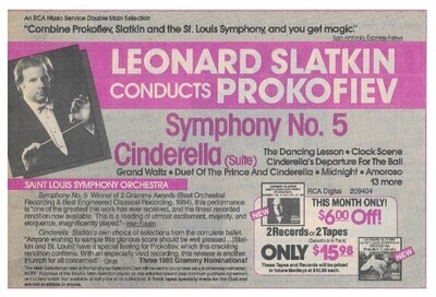 Slatkin, Leonard / Prokofiev: Symphony No. 5 (1986)