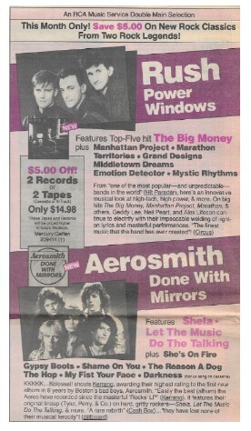Rush / Power Windows / with Aerosmith (1985)