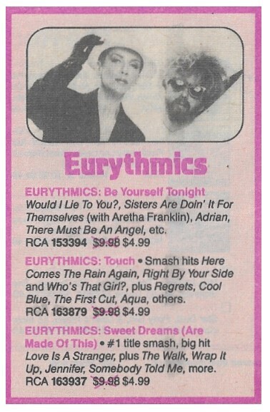 Eurythmics / Be Yourself Tonight (1985)