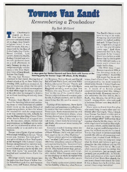 Van Zandt, Townes / Remembering a Troubadour (1997)