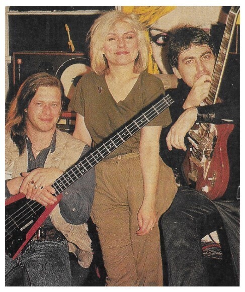 Blondie: 1988: Debbie Harry with Chris Stein and Bass Player