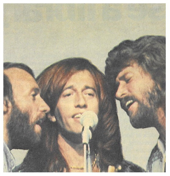 Bee Gees / 1980: On Stage-Closeup-Maurice On Left (#3)