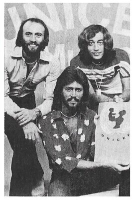 Bee Gees / 1979: All 3-Barry Holding UNICEF Poster