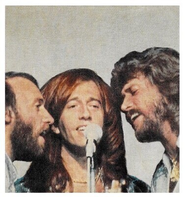 Bee Gees / 1980: On Stage-Closeup-Maurice On Left (#1)