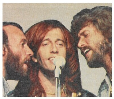 Bee Gees / 1980: On Stage-Closeup-Maurice On Left (#2)