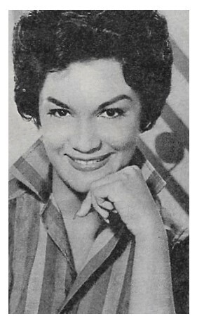 Francis, Connie / 1960: Closeup-Striped Top-Hand on Chin