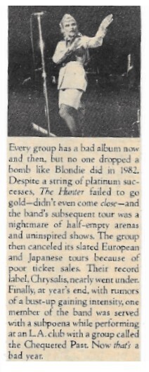 Blondie / 1982: Now That&#39;s a Bad Year