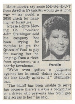 Franklin, Aretha / Hauling Her Furniture / 1992