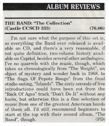 Band, The / 1992: The Collection