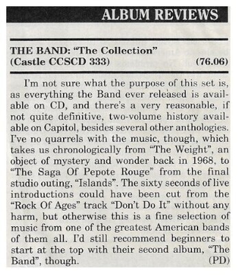 Band, The / The Collection / 1992