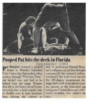 Benatar, Pat / 1981: Pooped Pat Hits the Deck in Florida