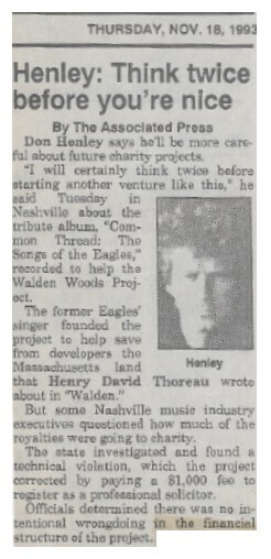 Henley, Don / Henley: Think Twice Before You're Nice / 1993