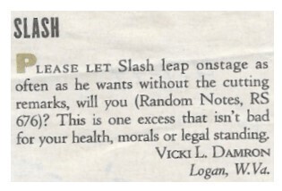 Guns N&#39; Roses / 1994: Please Let Slash Leap Onstage