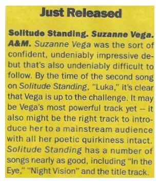 Vega, Suzanne / 1987: Solitude Standing (#1)