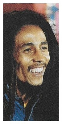 Marley, Bob / Closeup-Smiling-Blue Shirt