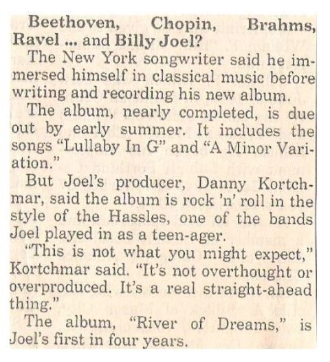 Joel, Billy / Beethoven, Chopin, Brahms, Ravel...and Billy Joel? (1993)