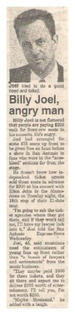 Joel, Billy / Billy Joel, Angry Man / 1994