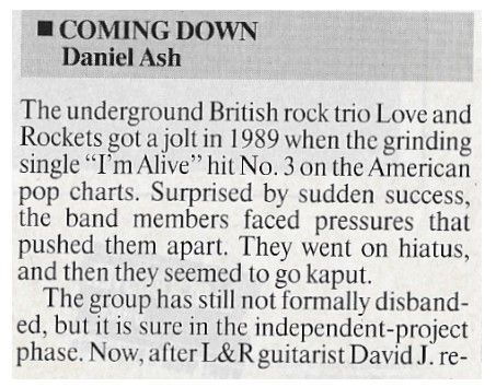Ash, Daniel / Coming Down - Part 1 (1991)