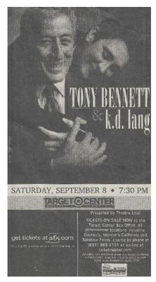 Bennett, Tony / Minneapolis, MN (Target Center) with k.d. lang (2002)